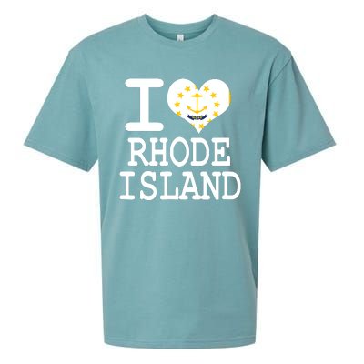 Rhode Island Rhode Island Flag Map Usa Sueded Cloud Jersey T-Shirt