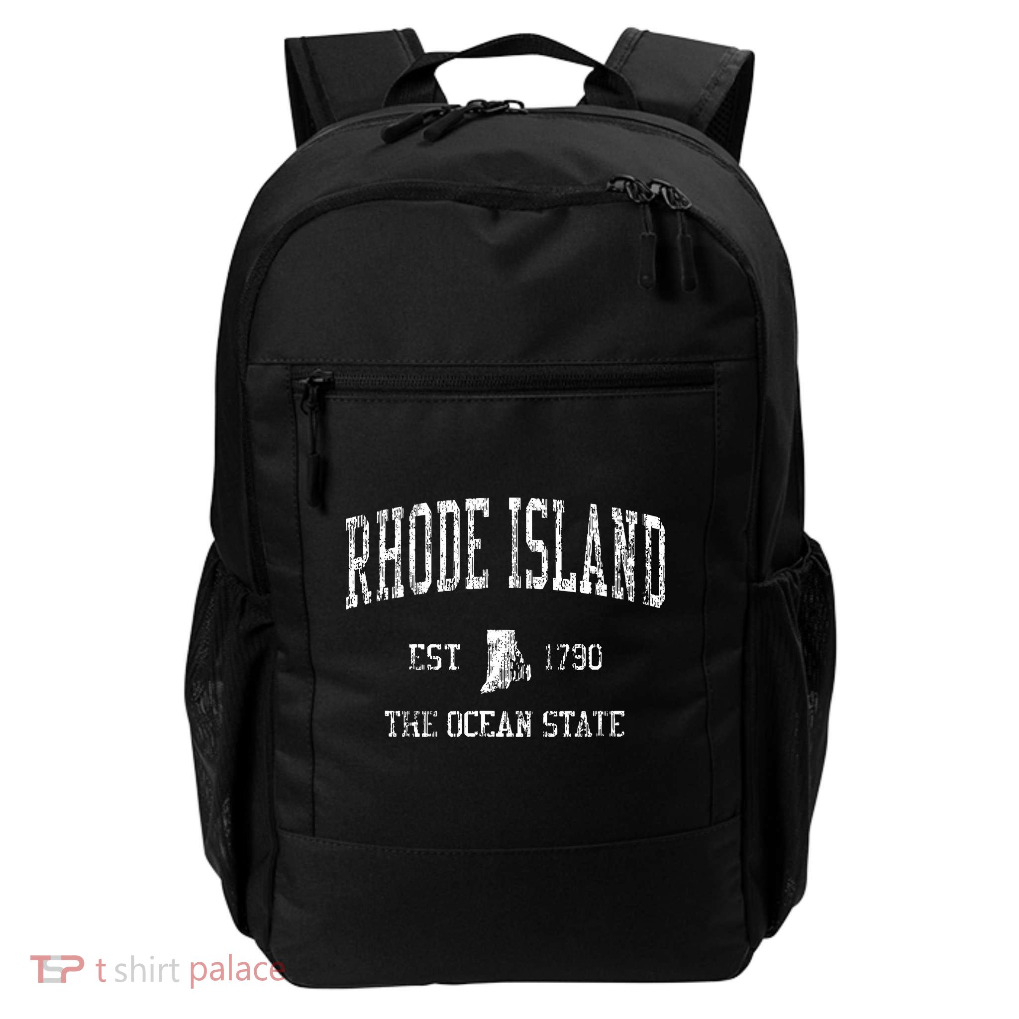 Rhode Island Ri Vintage Sports Design Backpack