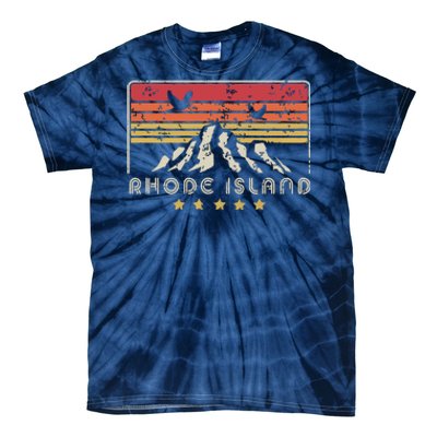 Rhode Island Retro Style Ri Usa Tie-Dye T-Shirt