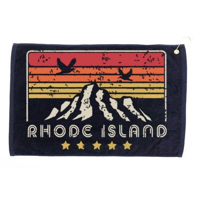 Rhode Island Retro Style Ri Usa Grommeted Golf Towel