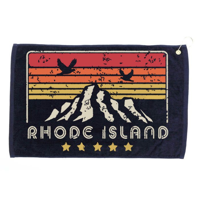 Rhode Island Retro Style Ri Usa Grommeted Golf Towel