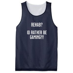 Rehab I'd Rather Be Gaming Mesh Reversible Basketball Jersey Tank