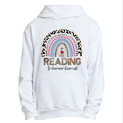 Reading Interventionist Reading Teacher Specialist Rainbow Urban Pullover Hoodie