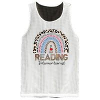 Reading Interventionist Reading Teacher Specialist Rainbow Mesh Reversible Basketball Jersey Tank