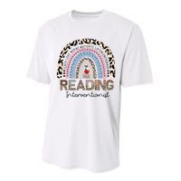 Reading Interventionist Reading Teacher Specialist Rainbow Performance Sprint T-Shirt