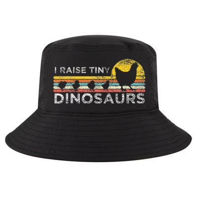 Retro I Raise Tiny Dinosaurs Chicken - Vintage Farmer Cool Comfort Performance Bucket Hat