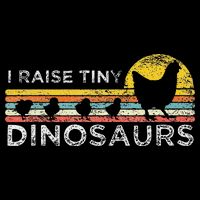 Retro I Raise Tiny Dinosaurs Chicken - Vintage Farmer Cooling Performance Crew T-Shirt
