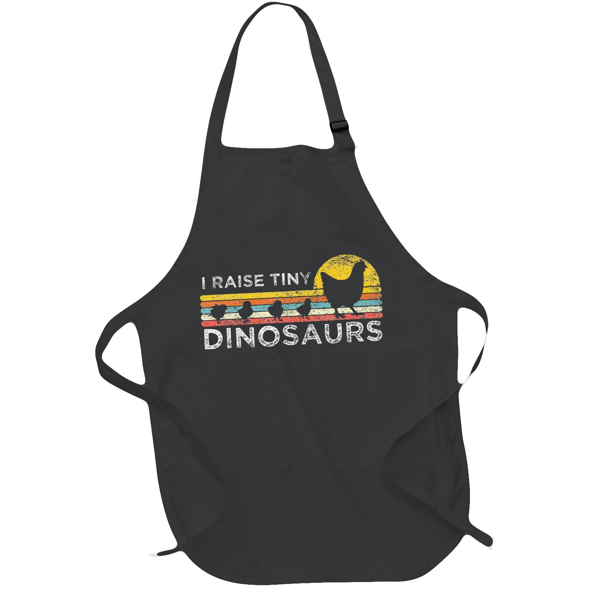 Retro I Raise Tiny Dinosaurs Chicken - Vintage Farmer Apron