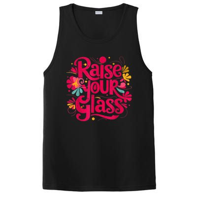 Retro I Raise Your Glass Colors PosiCharge Competitor Tank