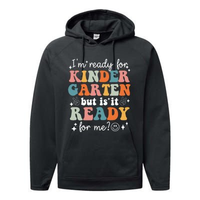 Retro I'm Ready For Kindergarten First Day of School Teacher Performance Fleece Hoodie