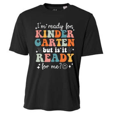 Retro I'm Ready For Kindergarten First Day of School Teacher Cooling Performance Crew T-Shirt