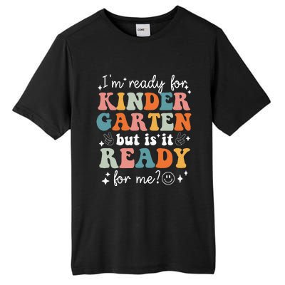 Retro I'm Ready For Kindergarten First Day of School Teacher Tall Fusion ChromaSoft Performance T-Shirt