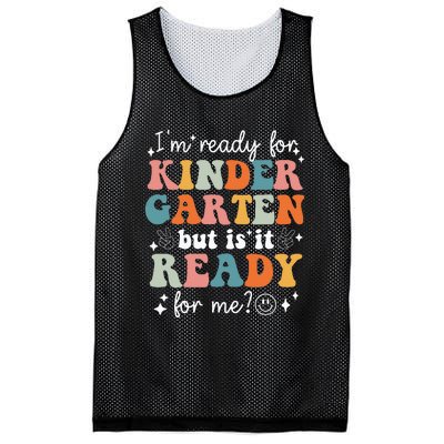 Retro I'm Ready For Kindergarten First Day of School Teacher Mesh Reversible Basketball Jersey Tank