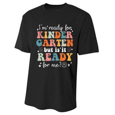 Retro I'm Ready For Kindergarten First Day of School Teacher Performance Sprint T-Shirt