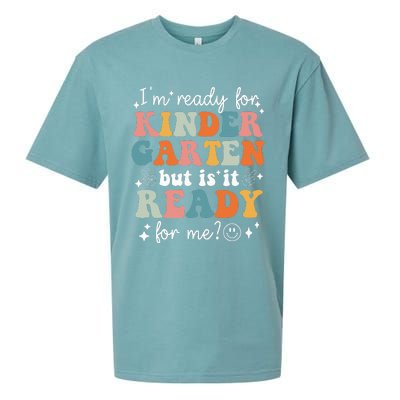 Retro I'm Ready For Kindergarten First Day of School Teacher Sueded Cloud Jersey T-Shirt