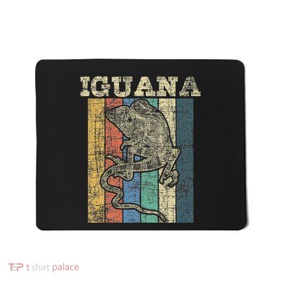 Retro Iguana Reptile Lover Herpetology Herpetologist Mousepad