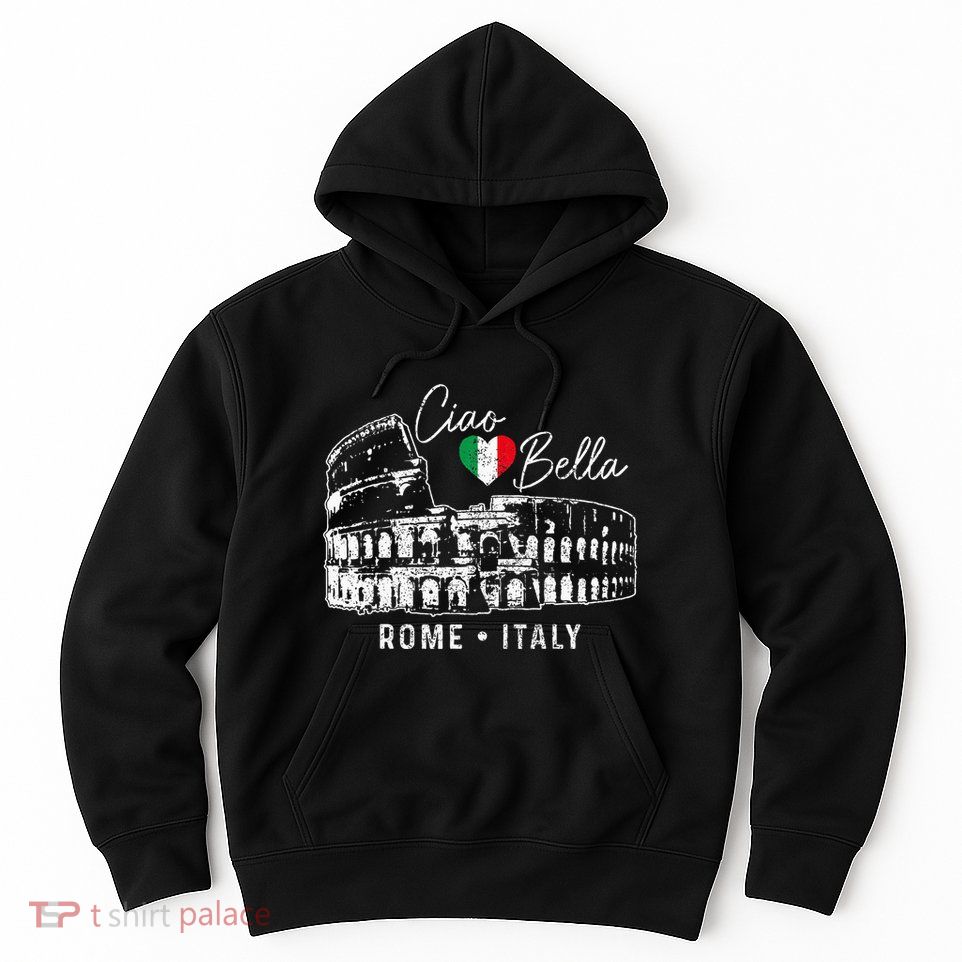 Rome Italy Roma Italia Colosseum Vintage Italian Flag Hoodie