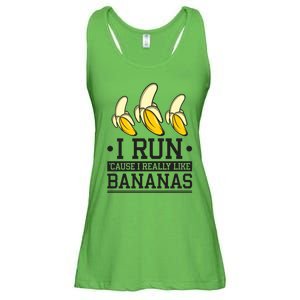 Runner I Run Because I Like Bananas Marathoner Funny Running Gift Ladies Essential Flowy Tank