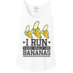 Runner I Run Because I Like Bananas Marathoner Funny Running Gift Ladies Essential Tank