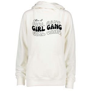 Retro I Run A Girl Gang Womens Funnel Neck Pullover Hood