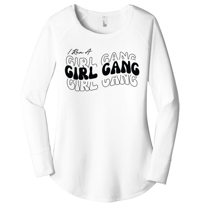 Retro I Run A Girl Gang Women's Perfect Tri Tunic Long Sleeve Shirt