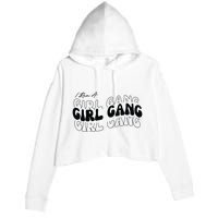 Retro I Run A Girl Gang Crop Fleece Hoodie