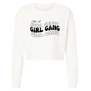 Retro I Run A Girl Gang Cropped Pullover Crew