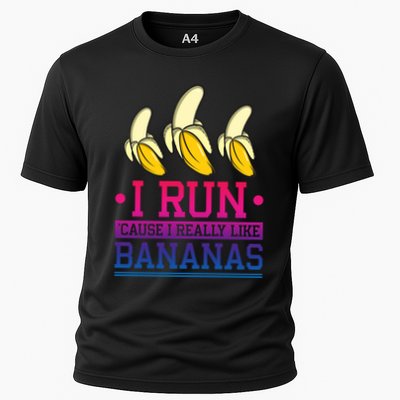 Runner I Run Because I Like Bananas Marathoner Funny Running Funny Gift Performance Shirt
