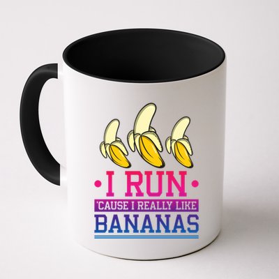 Runner I Run Because I Like Bananas Marathoner Funny Running Funny Gift Mug
