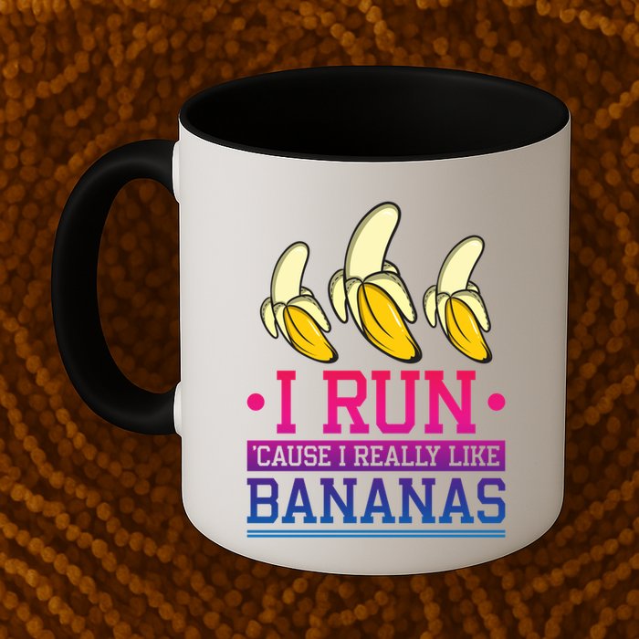 Runner I Run Because I Like Bananas Marathoner Funny Running Funny Gift Mug
