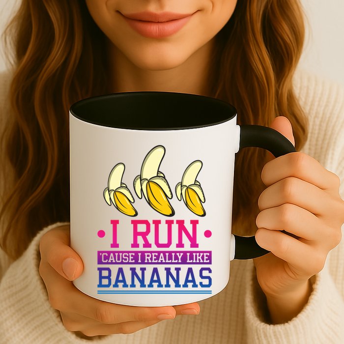 Runner I Run Because I Like Bananas Marathoner Funny Running Funny Gift Mug