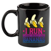 Runner I Run Because I Like Bananas Marathoner Funny Running Funny Gift 11oz C Handle Ceramic Mug