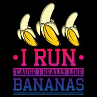 Runner I Run Because I Like Bananas Marathoner Funny Running Funny Gift Drawstring Bag