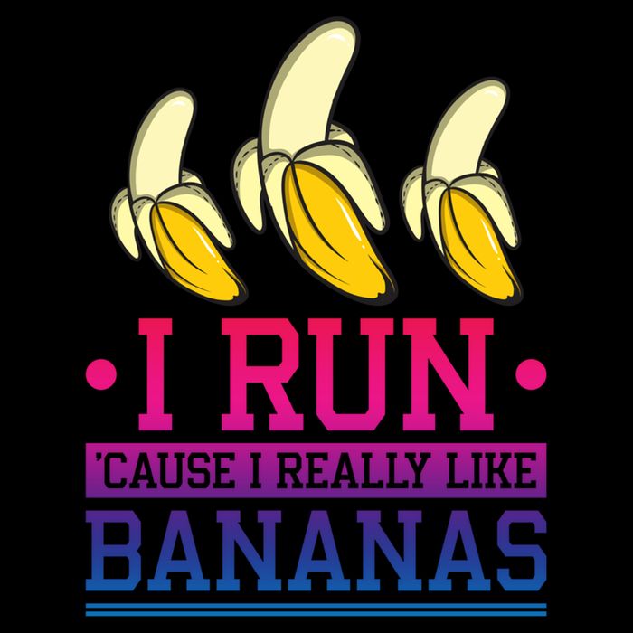 Runner I Run Because I Like Bananas Marathoner Funny Running Funny Gift Flatbill Hat