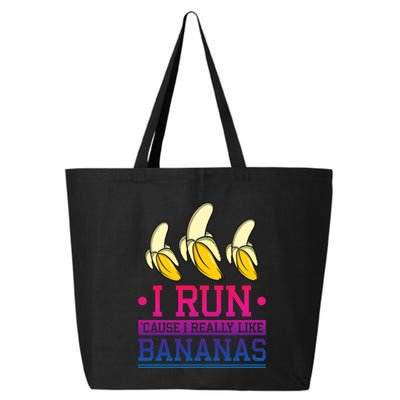 Runner I Run Because I Like Bananas Marathoner Funny Running Funny Gift 25L Jumbo Tote