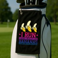 Runner I Run Because I Like Bananas Marathoner Funny Running Funny Gift Golf Towel