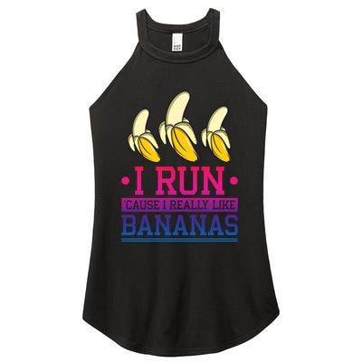 Runner I Run Because I Like Bananas Marathoner Funny Running Funny Gift Women's Perfect Tri Rocker Tank