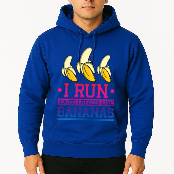 Runner I Run Because I Like Bananas Marathoner Funny Running Funny Gift Hoodie