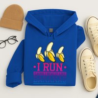 Runner I Run Because I Like Bananas Marathoner Funny Running Funny Gift Hoodie