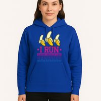 Runner I Run Because I Like Bananas Marathoner Funny Running Funny Gift Hoodie