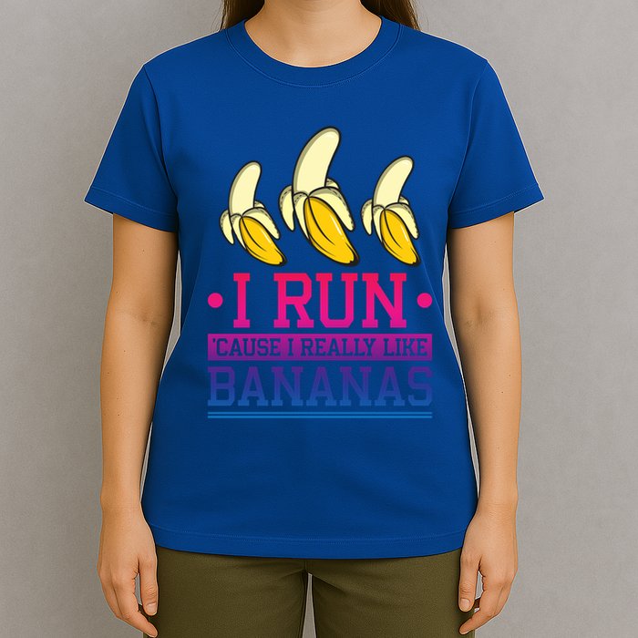 Runner I Run Because I Like Bananas Marathoner Funny Running Funny Gift T-Shirt