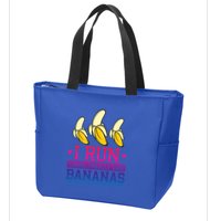 Runner I Run Because I Like Bananas Marathoner Funny Running Funny Gift Zip Tote Bag