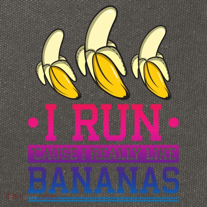 Runner I Run Because I Like Bananas Marathoner Funny Running Funny Gift Cotton Canvas Backpack