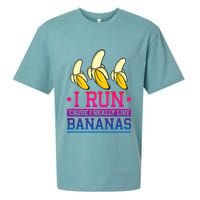 Runner I Run Because I Like Bananas Marathoner Funny Running Funny Gift Sueded Cloud Jersey T-Shirt