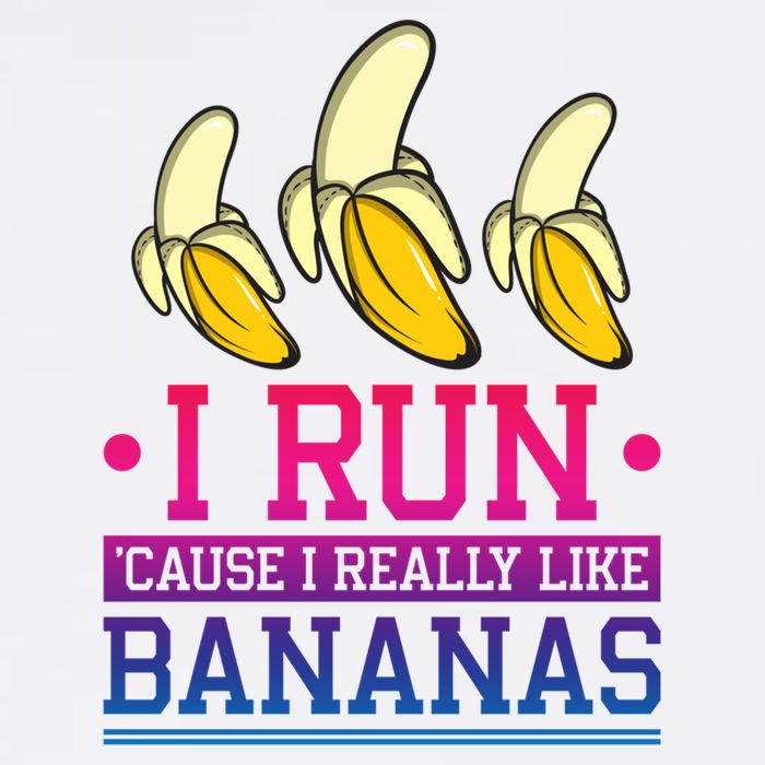 Runner I Run Because I Like Bananas Marathoner Funny Running Funny Gift Garment-Dyed Sweatshirt