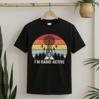 Retro I'm Radio Active With Tower Antenna Ham Radio T-Shirt