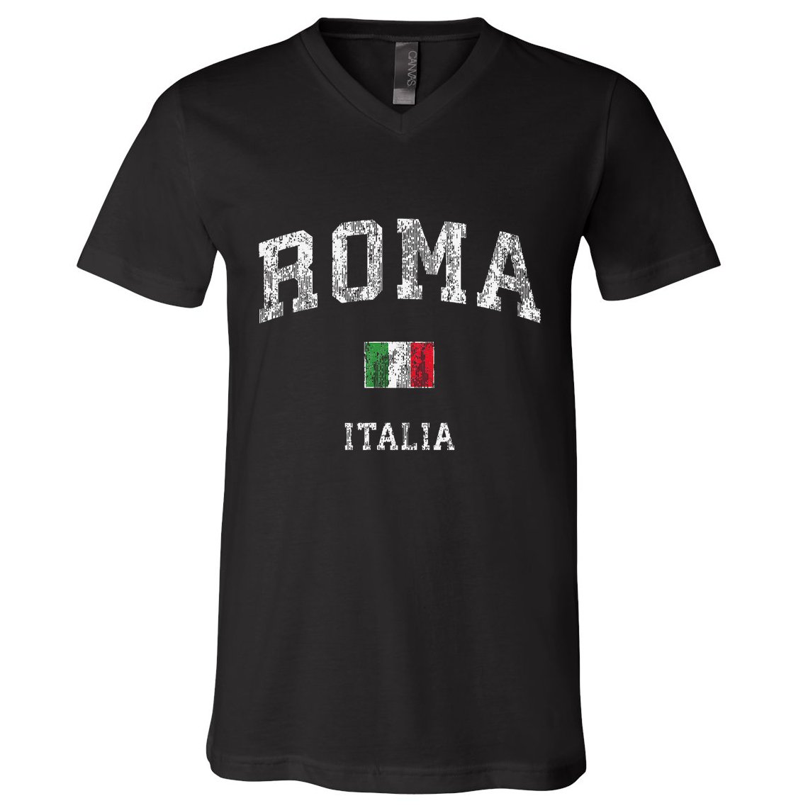Roma Italia Rome Italy Vintage Athletic Sports V-Neck T-Shirt