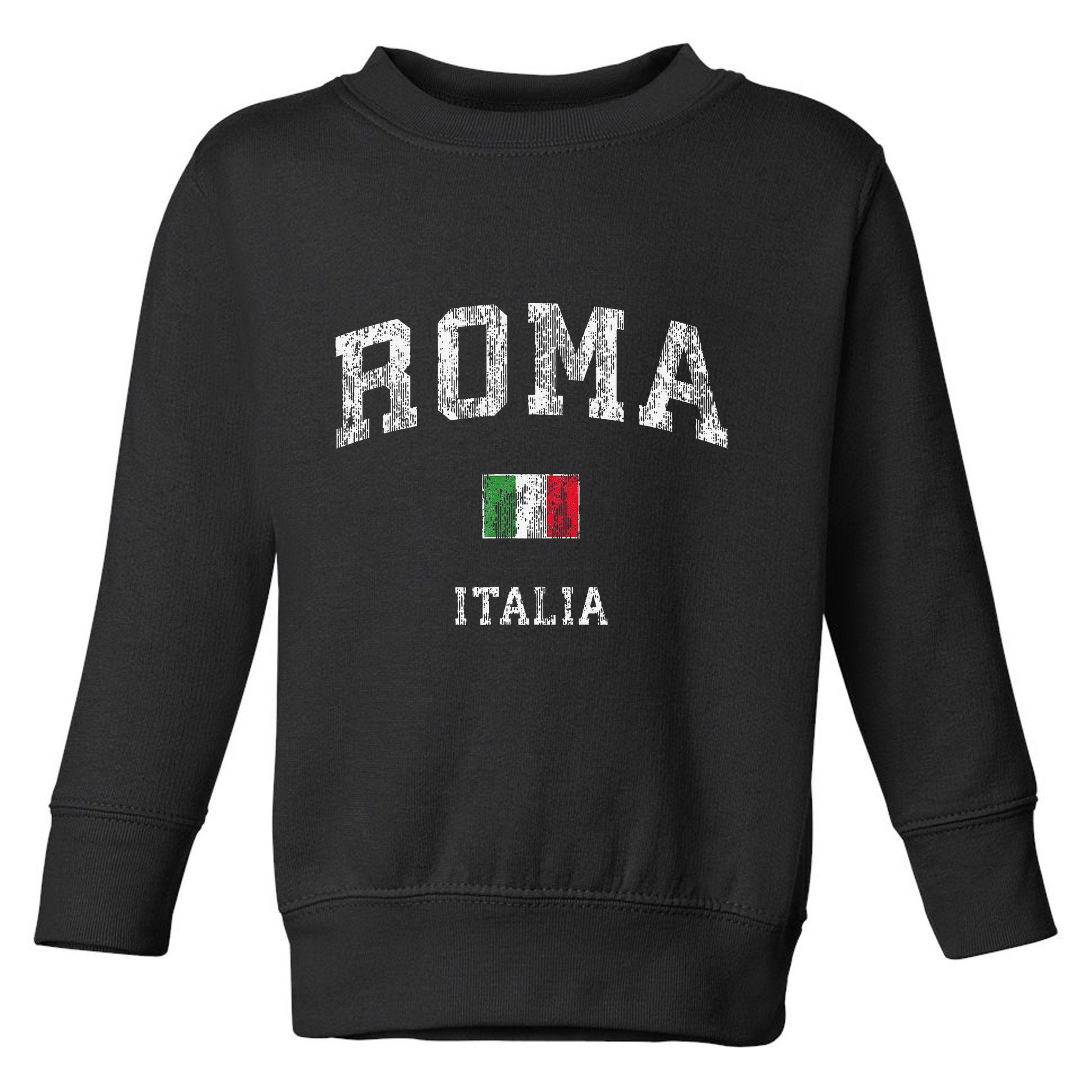 Roma Italia Rome Italy Vintage Athletic Sports Toddler Sweatshirt