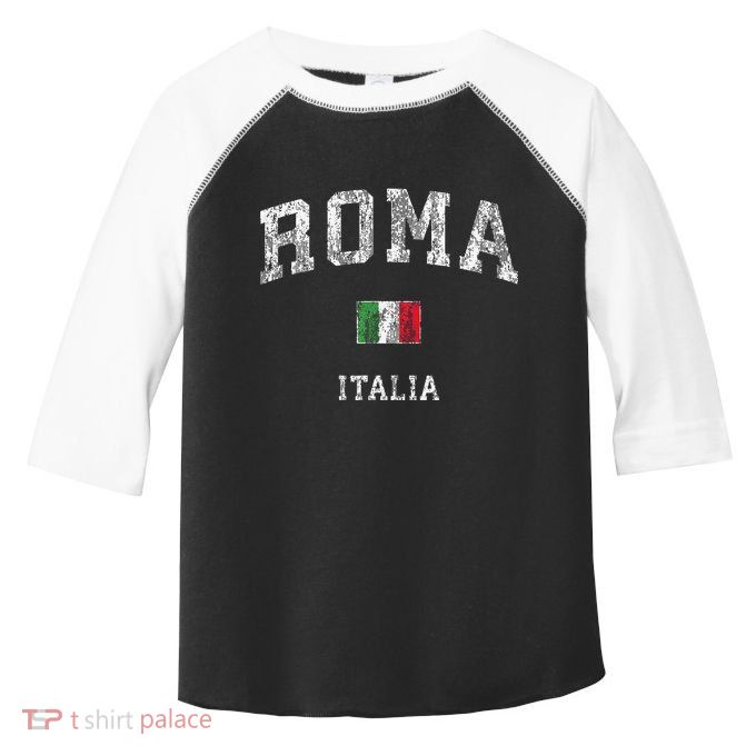 Roma Italia Rome Italy Vintage Athletic Sports Toddler Fine Jersey T-Shirt