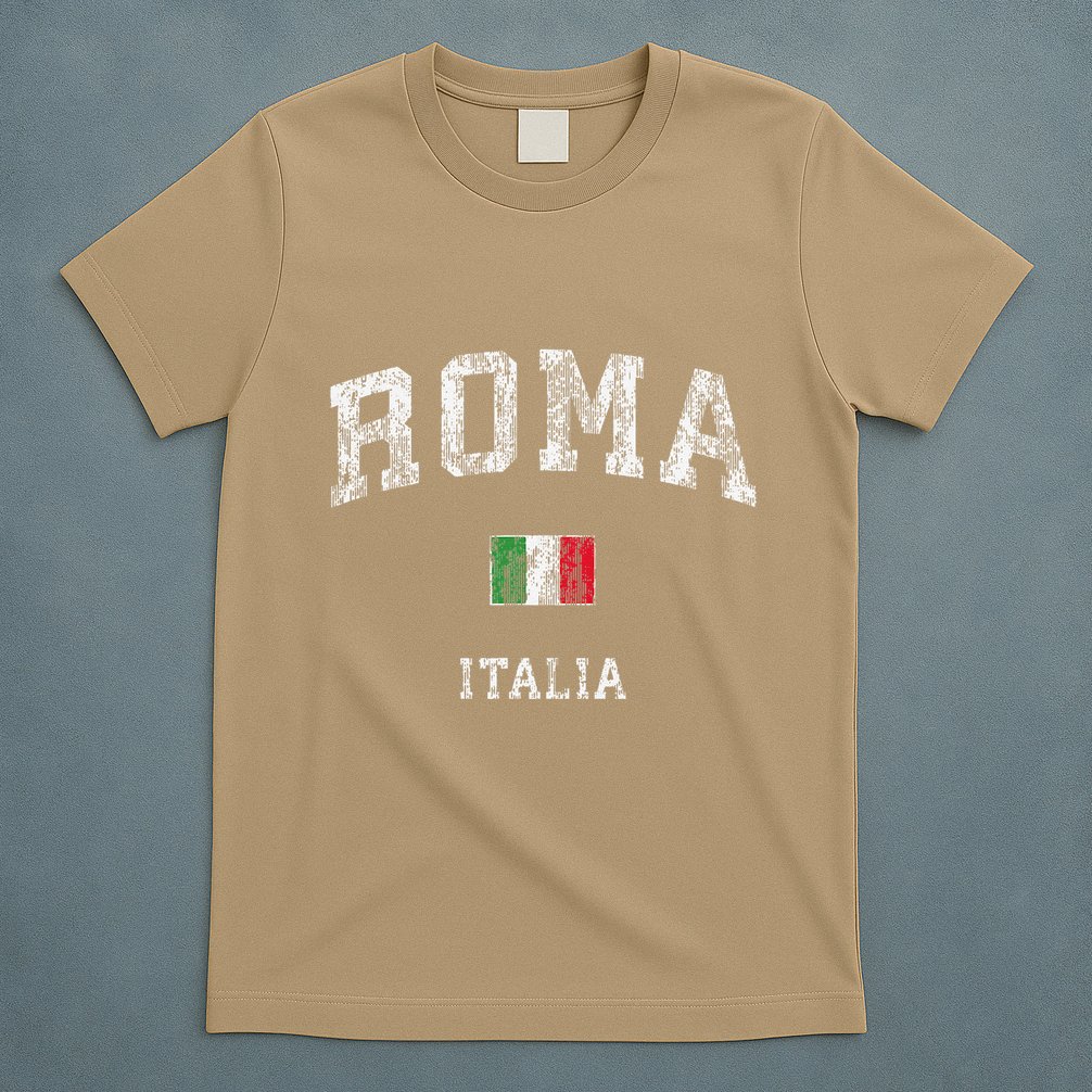 Roma Italia Rome Italy Vintage Athletic Sports T-Shirt